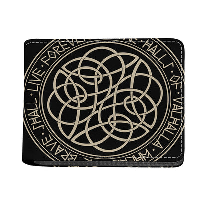 Scandinavian Viking Symbol Print Bifold Wallet