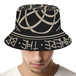 Scandinavian Viking Symbol Print Bucket Hat