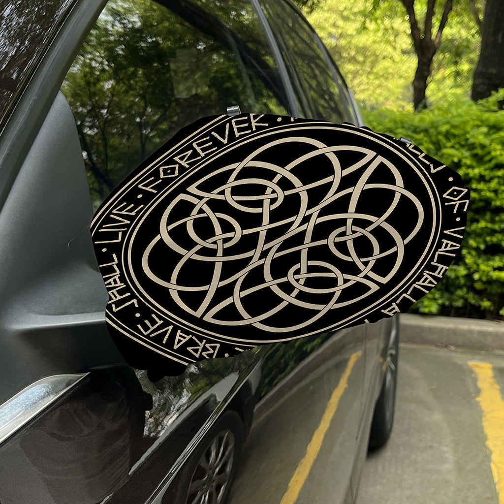 Scandinavian Viking Symbol Print Car Side Mirror Covers