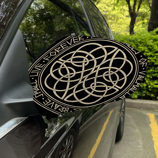 Scandinavian Viking Symbol Print Car Side Mirror Covers