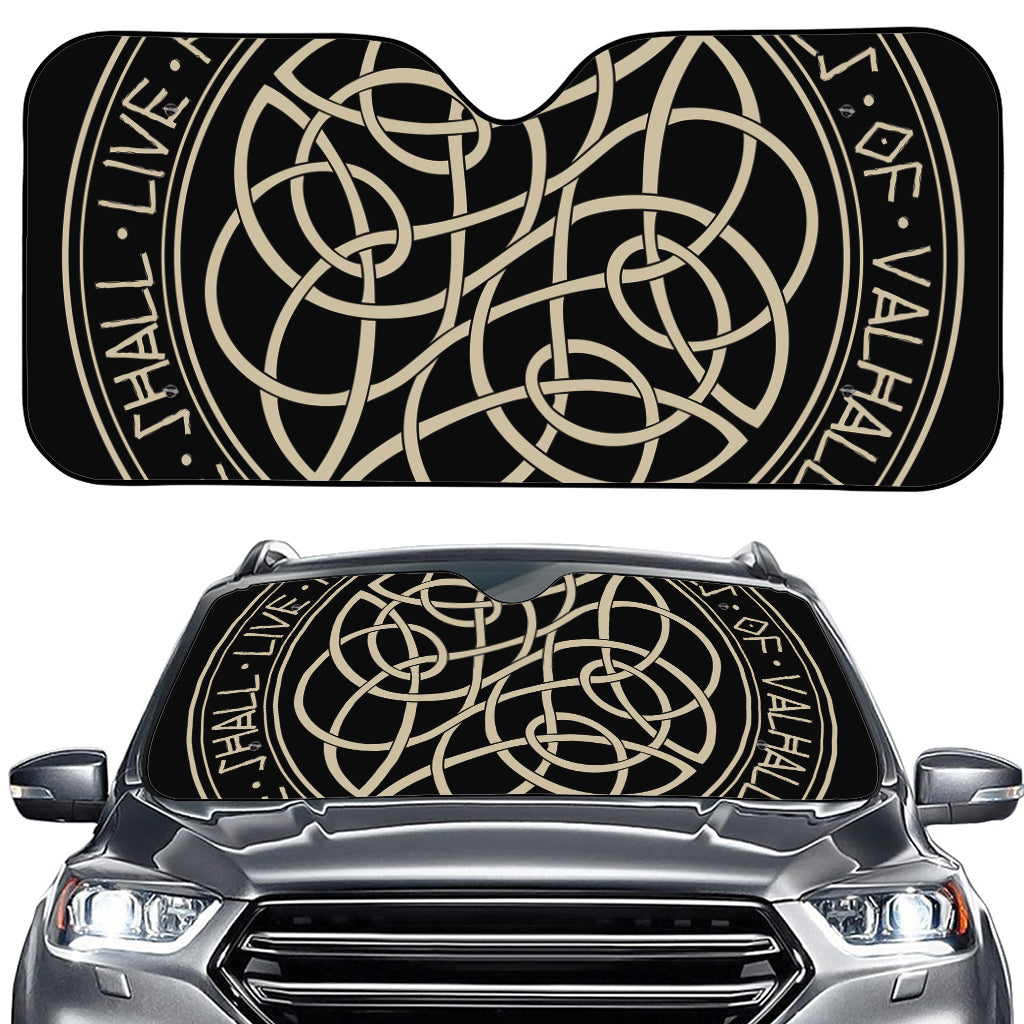 Scandinavian Viking Symbol Print Car Windshield Sun Shade
