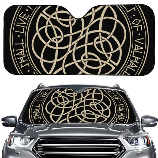 Scandinavian Viking Symbol Print Car Windshield Sun Shade