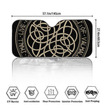 Scandinavian Viking Symbol Print Car Windshield Sun Shade