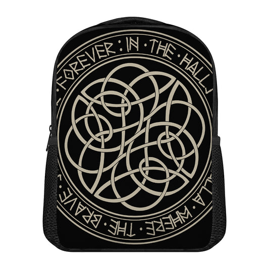 Scandinavian Viking Symbol Print Casual Backpack
