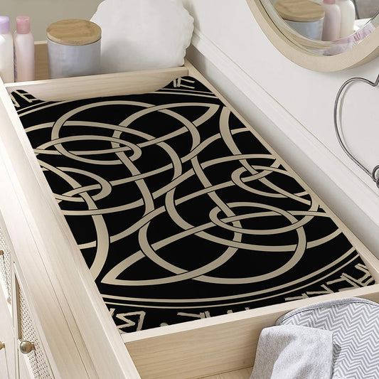 Scandinavian Viking Symbol Print Changing Pad Cover