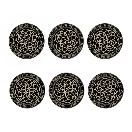 Scandinavian Viking Symbol Print Coaster Set