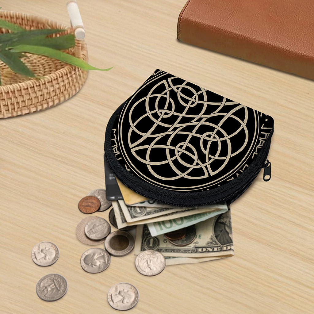 Scandinavian Viking Symbol Print Coin Purse