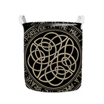 Scandinavian Viking Symbol Print Collapsible Laundry Basket