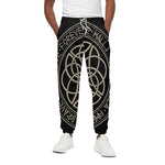 Scandinavian Viking Symbol Print Cotton Pants