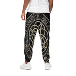 Scandinavian Viking Symbol Print Cotton Pants