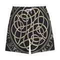 Scandinavian Viking Symbol Print Cotton Shorts