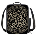 Scandinavian Viking Symbol Print Crossbody Lunch Bag