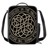 Scandinavian Viking Symbol Print Crossbody Lunch Bag