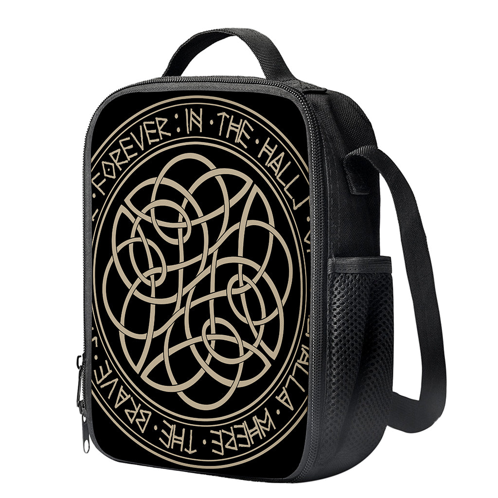 Scandinavian Viking Symbol Print Crossbody Lunch Bag