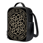 Scandinavian Viking Symbol Print Crossbody Lunch Bag