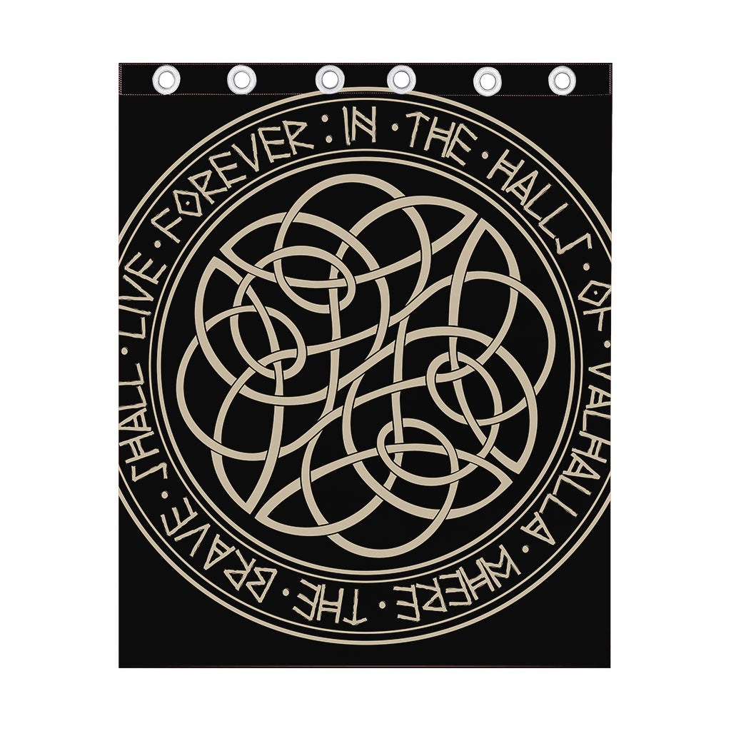 Scandinavian Viking Symbol Print Curtain