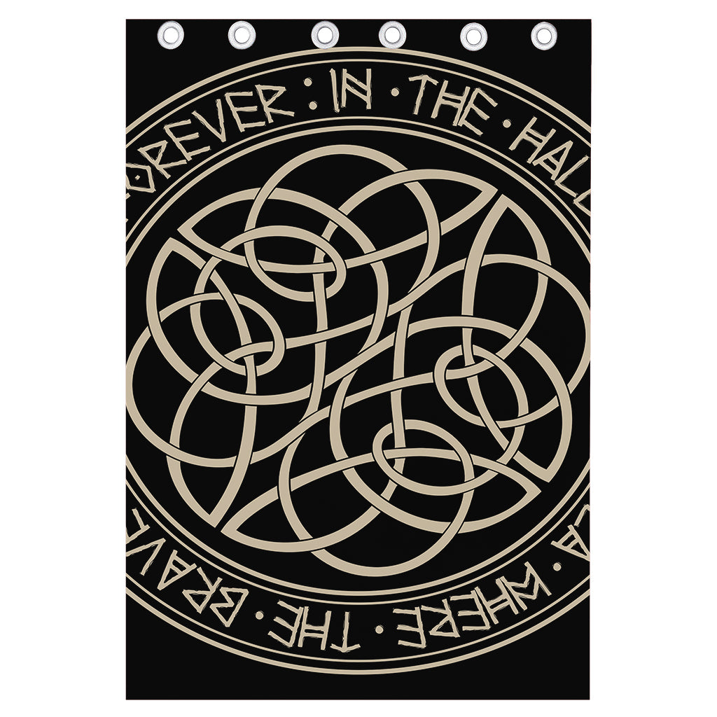 Scandinavian Viking Symbol Print Curtain