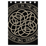 Scandinavian Viking Symbol Print Curtain