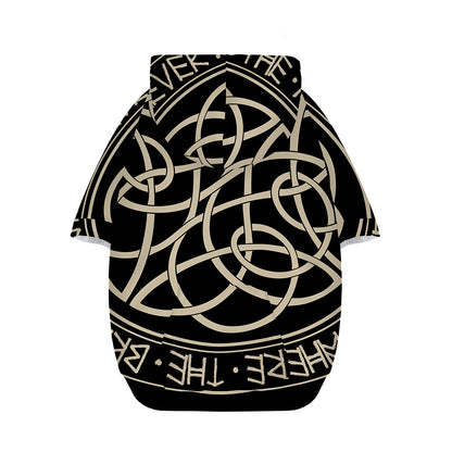 Scandinavian Viking Symbol Print Dog Zip Up Hoodie