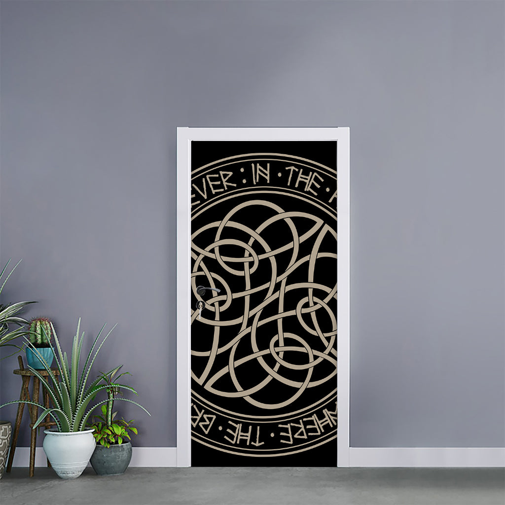 Scandinavian Viking Symbol Print Door Sticker