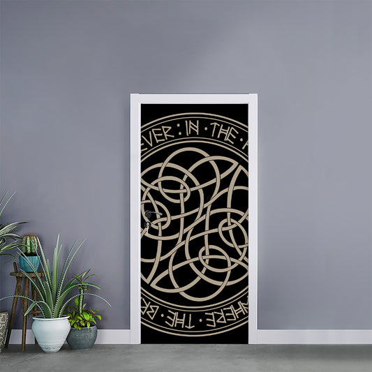 Scandinavian Viking Symbol Print Door Sticker
