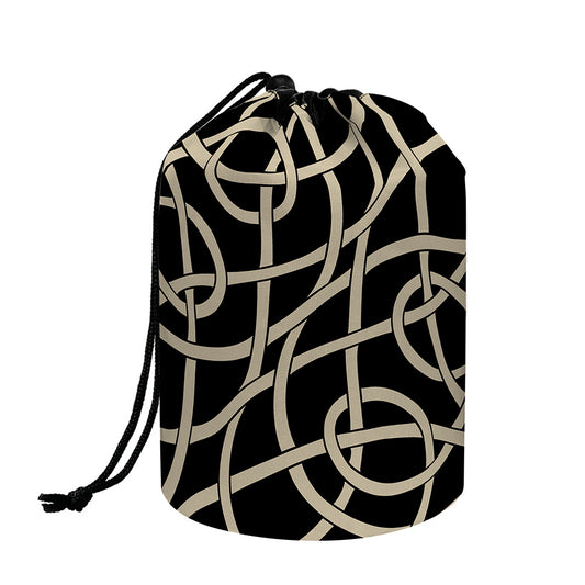 Scandinavian Viking Symbol Print Drawstring Makeup Bag