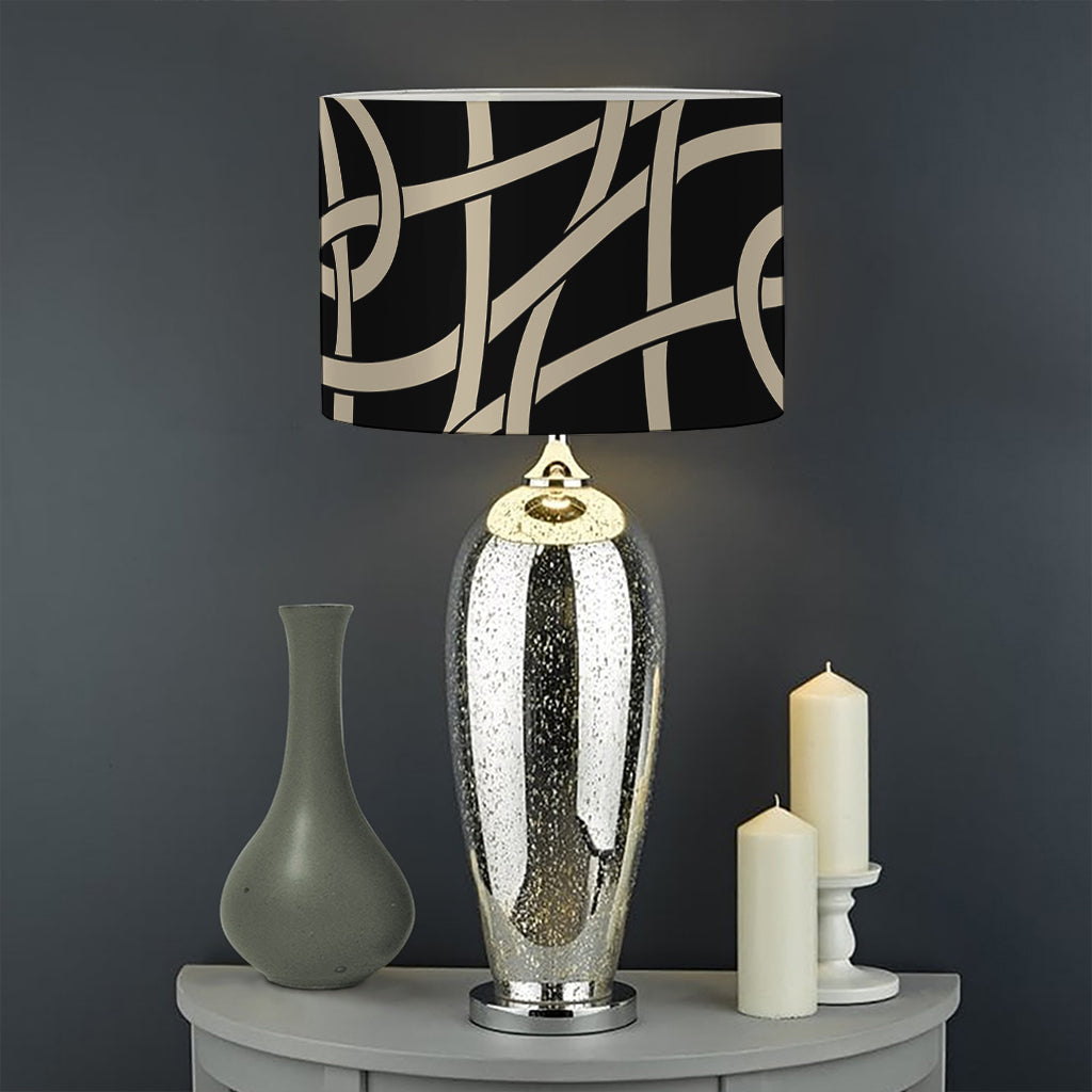 Scandinavian Viking Symbol Print Drum Lamp Shade