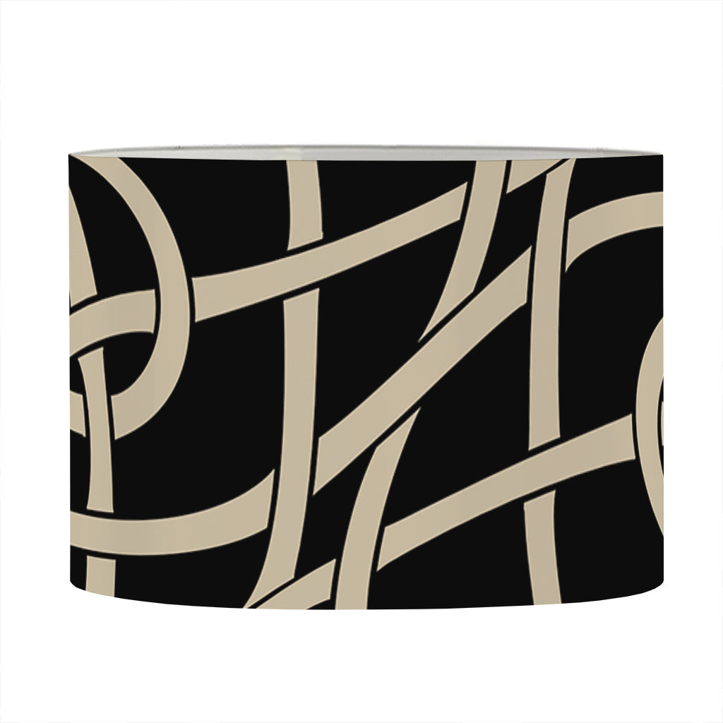 Scandinavian Viking Symbol Print Drum Lamp Shade