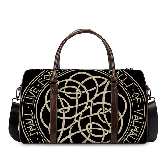 Scandinavian Viking Symbol Print Duffle Bag