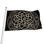 Scandinavian Viking Symbol Print Flag