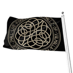 Scandinavian Viking Symbol Print Flag