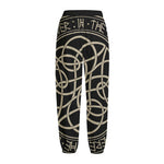 Scandinavian Viking Symbol Print Fleece Lined Knit Pants