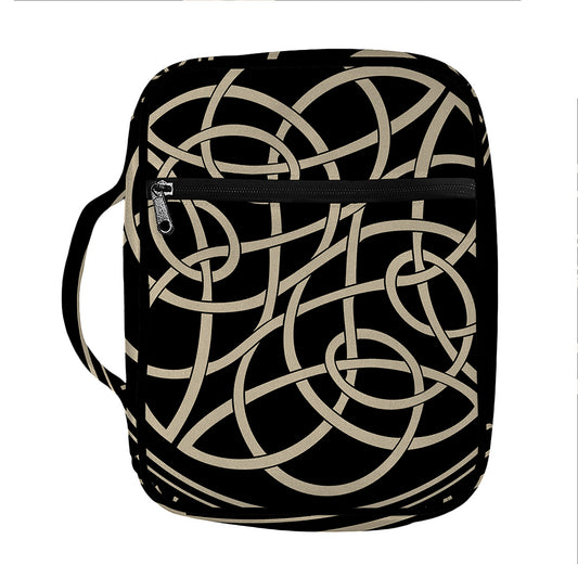 Scandinavian Viking Symbol Print Front Pocket Bible Bag