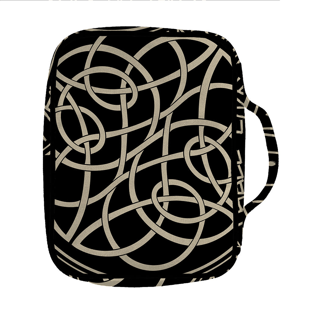 Scandinavian Viking Symbol Print Front Pocket Bible Bag