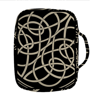 Scandinavian Viking Symbol Print Front Pocket Bible Bag