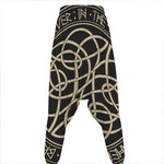 Scandinavian Viking Symbol Print Hammer Pants