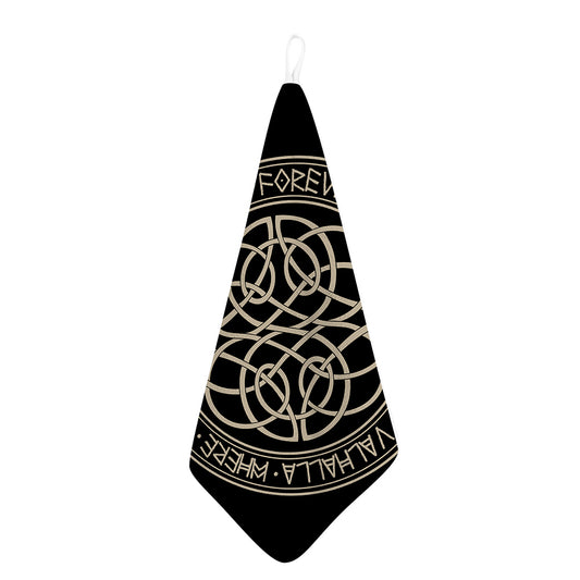 Scandinavian Viking Symbol Print Hand Towel