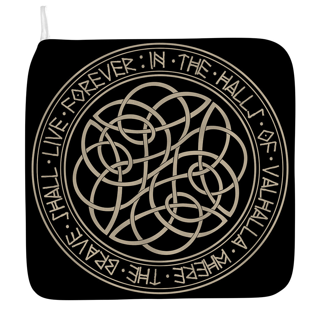 Scandinavian Viking Symbol Print Hand Towel