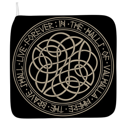 Scandinavian Viking Symbol Print Hand Towel
