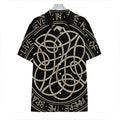 Scandinavian Viking Symbol Print Hawaiian Shirt