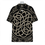 Scandinavian Viking Symbol Print Hawaiian Shirt