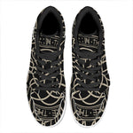 Scandinavian Viking Symbol Print High Top Leather Sneakers