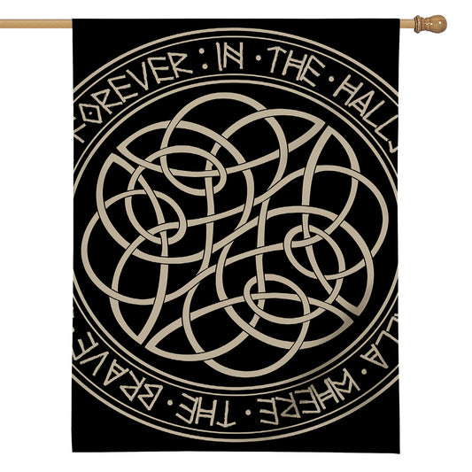 Scandinavian Viking Symbol Print House Flag