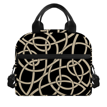 Scandinavian Viking Symbol Print Insulated Lunch Bag