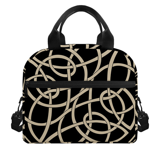 Scandinavian Viking Symbol Print Insulated Lunch Bag