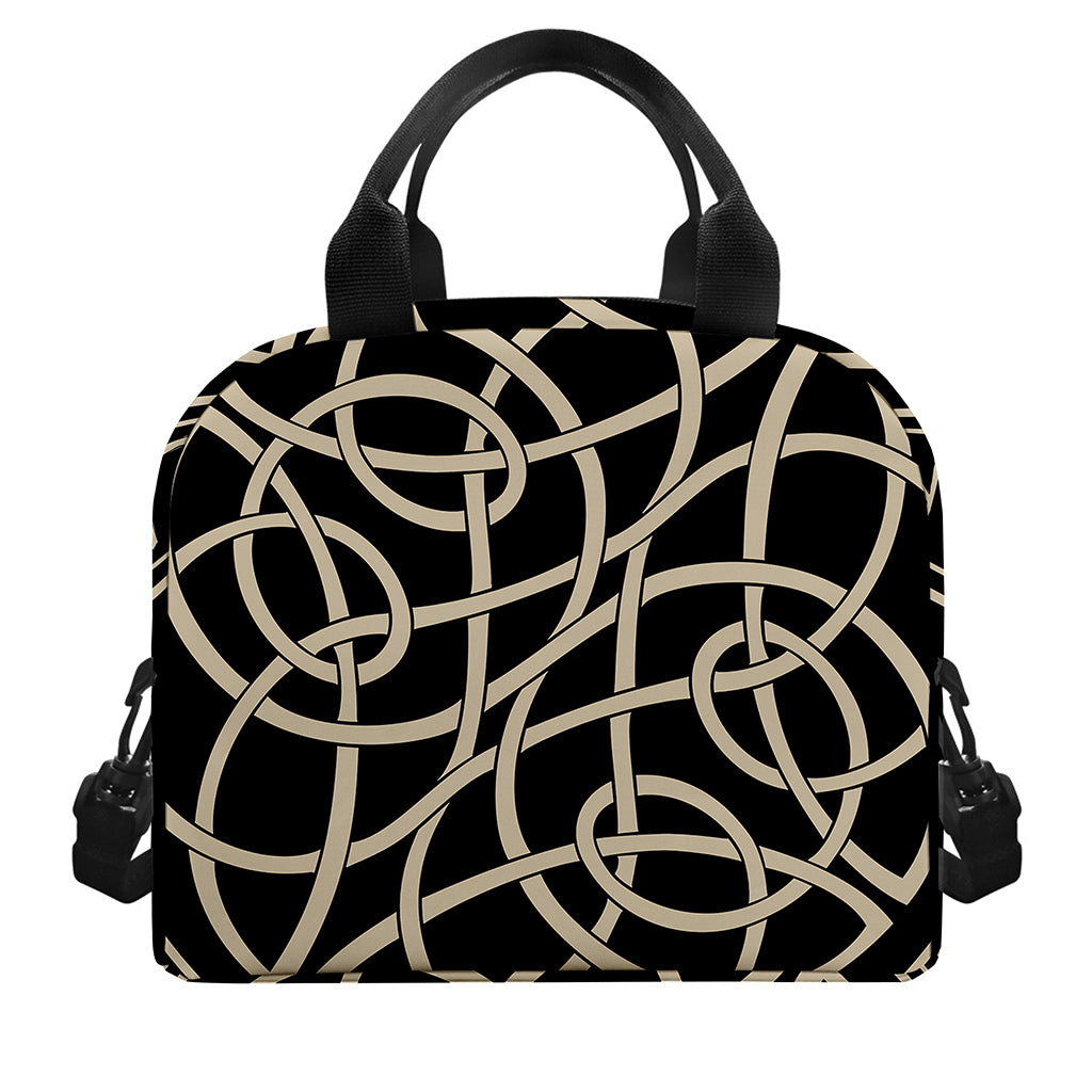Scandinavian Viking Symbol Print Insulated Lunch Bag