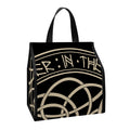 Scandinavian Viking Symbol Print Insulated Lunch Tote