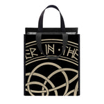 Scandinavian Viking Symbol Print Insulated Lunch Tote