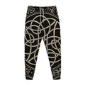 Scandinavian Viking Symbol Print Jogger Pants