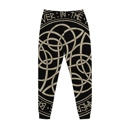 Scandinavian Viking Symbol Print Jogger Pants